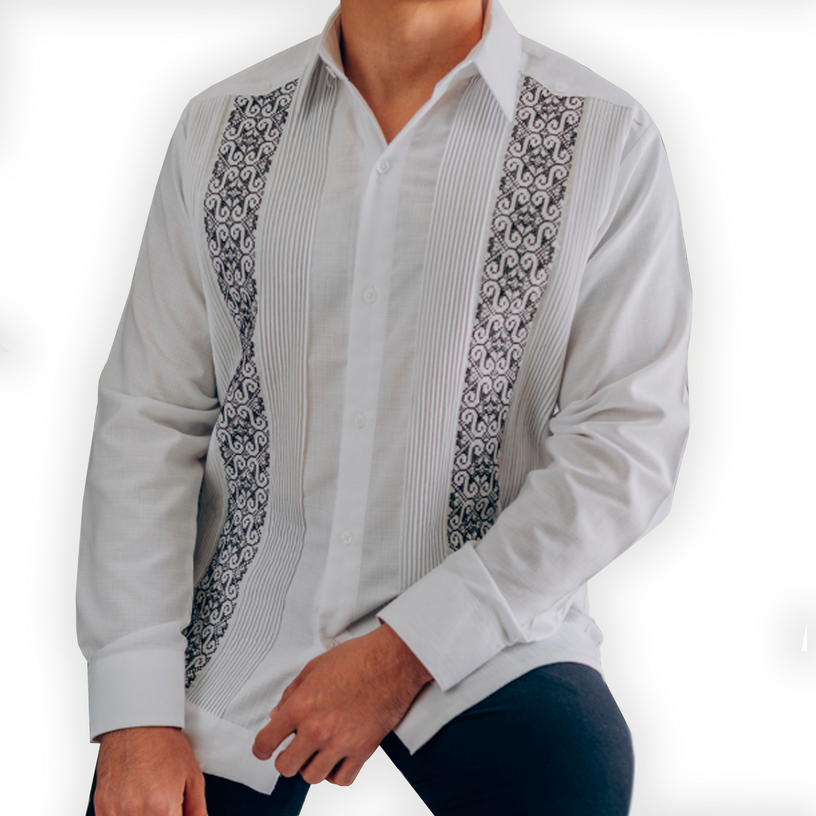 White guayabera shirt