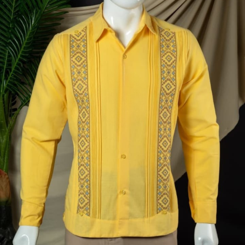 Yellow guayabera shirts