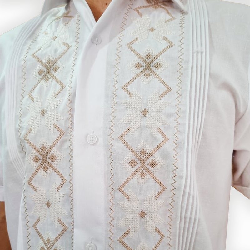 Traditional white embroidered guayabera shirt for men – Casa Habana
