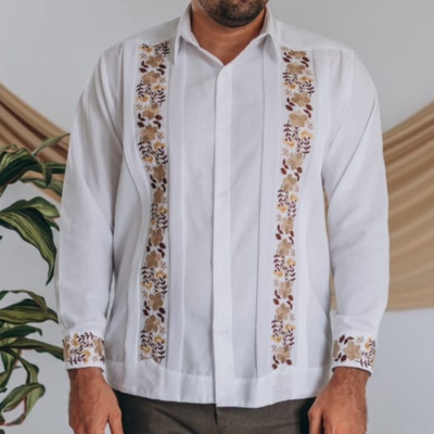 Custom Embroidered Guayabera shirt for men