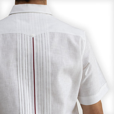 Man wearing luxury short-sleeve guayabera