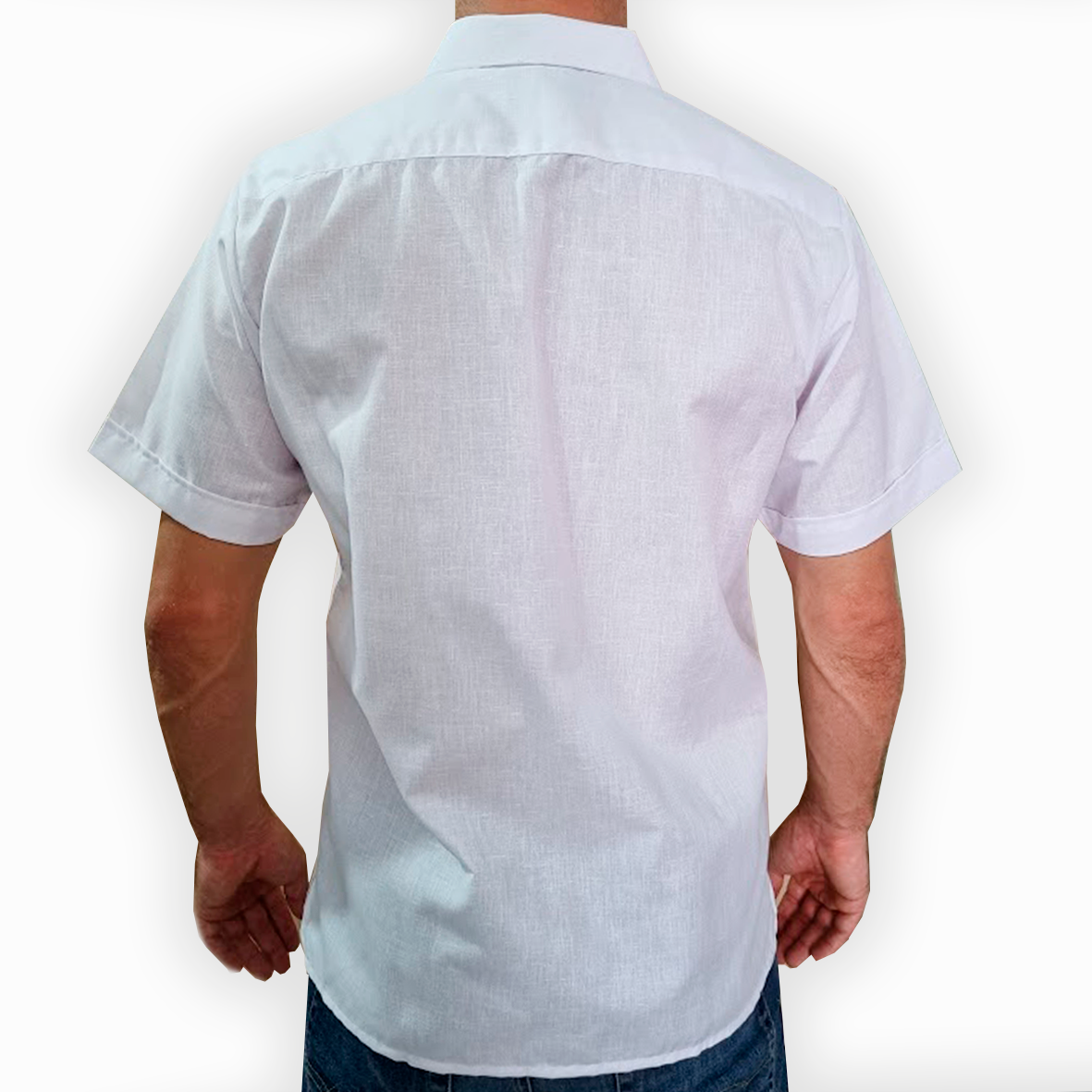 Man wearing traditional white embroidered guayabera – Casa Habana Collection