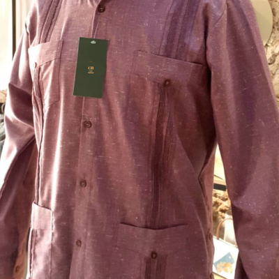 Pink Cuban Guayabera Shirt