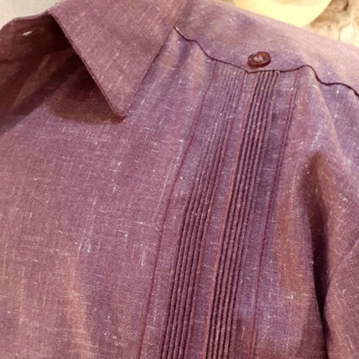 Pink Cuban Guayabera Shirt for men