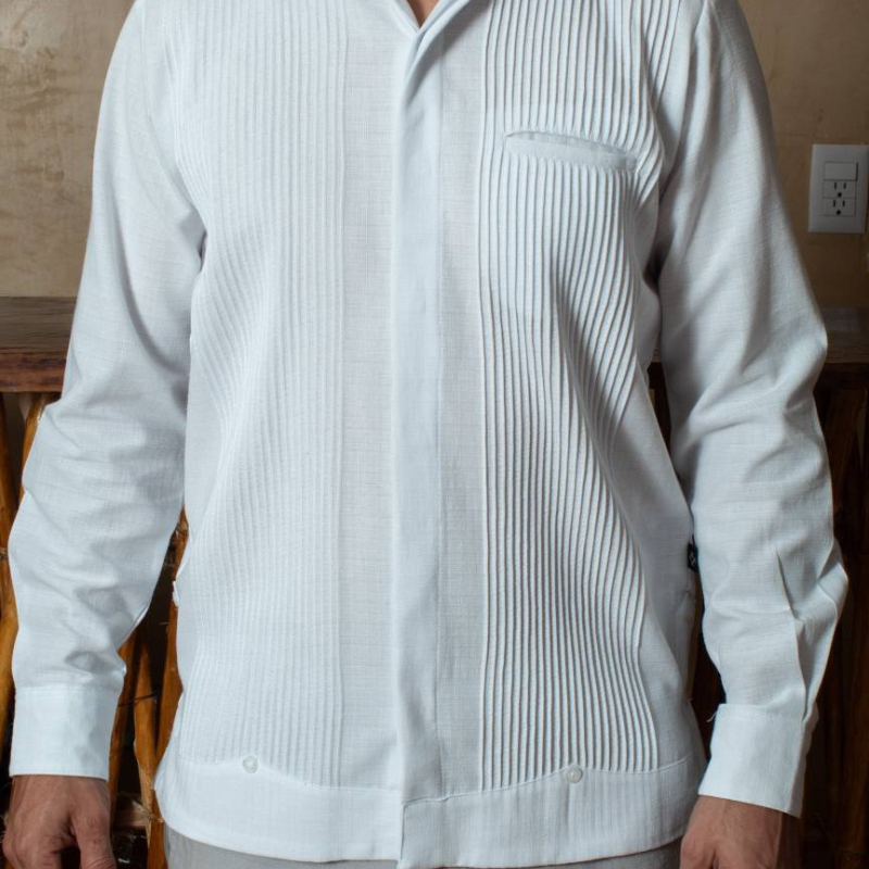 Presidential white guayabera