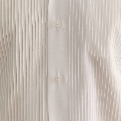White Cuban Guayabera for beach wedding or formal event