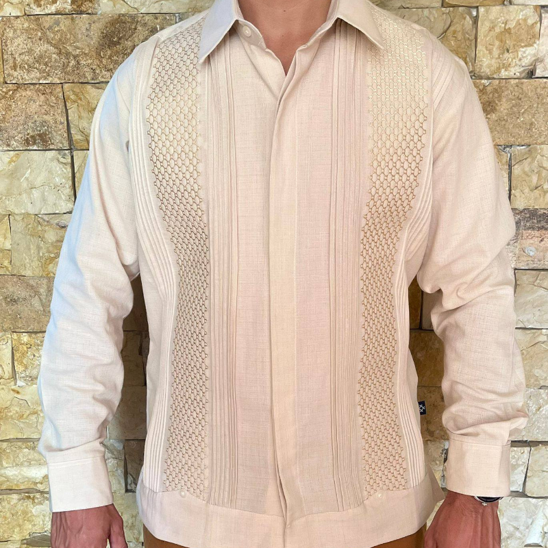 Beige guayabera shirts | Casa Habana - Casa Habana | The Art of the Guayabera Beige guayabera shirts | Casa Habana - Casa Habana | The Art of the Guayabera