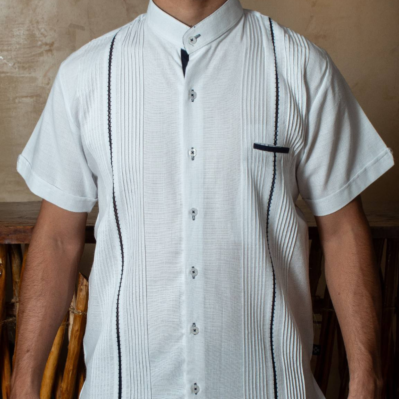 Mexican Wedding Shirt Guayabera – Combined Collar Design | Casa Habana - Casa Habana