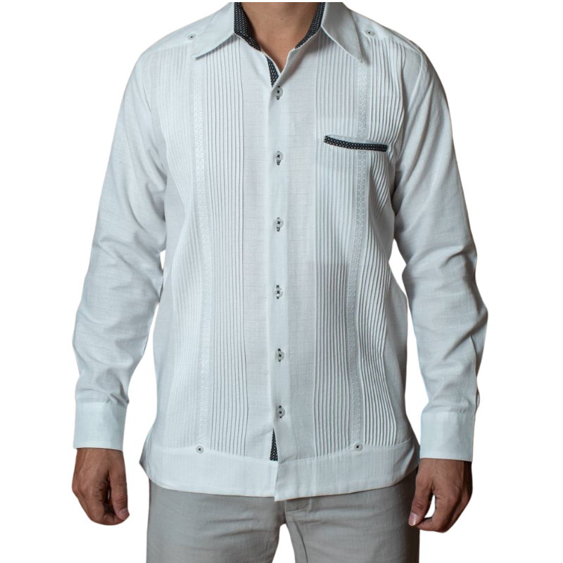 Mexican Wedding Shirt Guayabera – Combined Collar Design | Casa Habana - Casa Habana Mexican Wedding Shirt Guayabera – Combined Collar Design | Casa Habana - Casa Habana