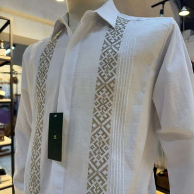 groom embroidered guayabera shirt