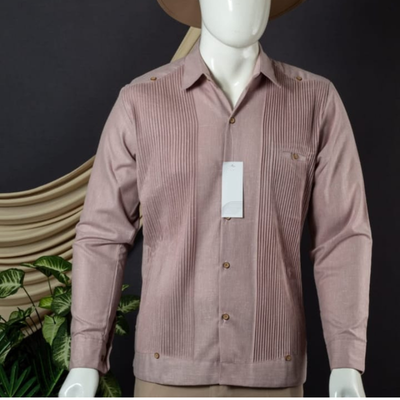 presidential dusty rose guayabera for men