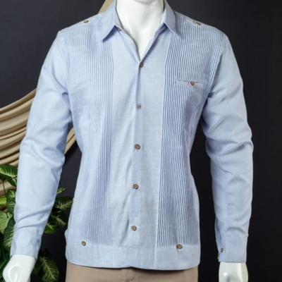 presidential light blue guayabera for men