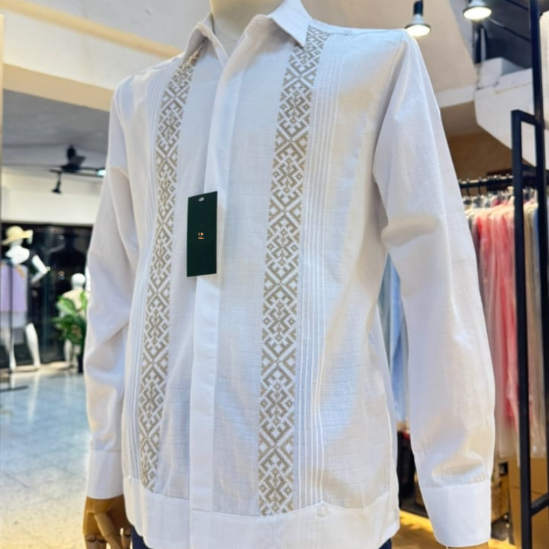 wedding embroidered guayabera white